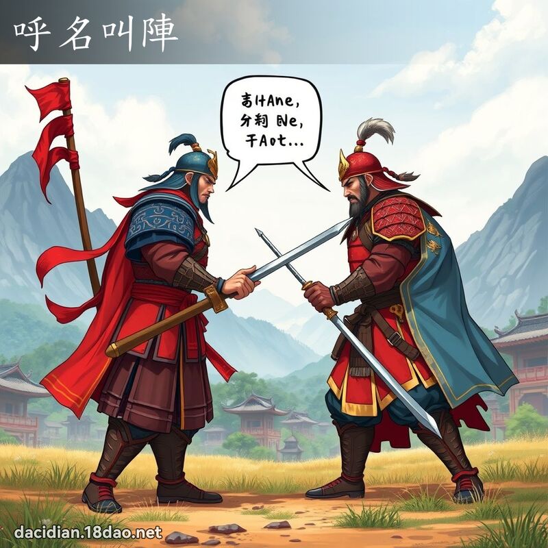 呼名叫阵 - 国语大辞典配图