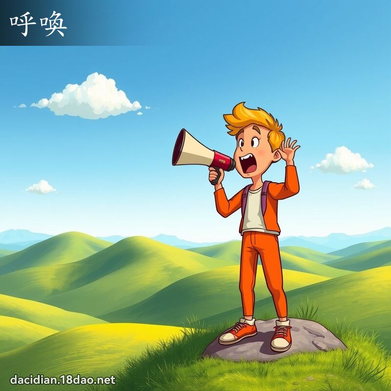 呼喚 - 國語大辭典配圖