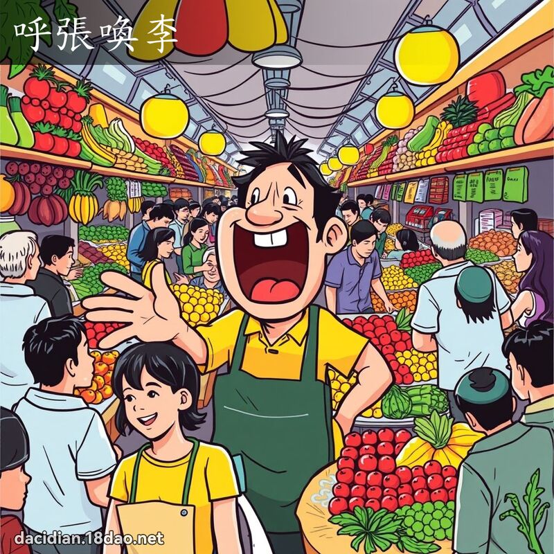 呼張喚李 - 國語大辭典配圖