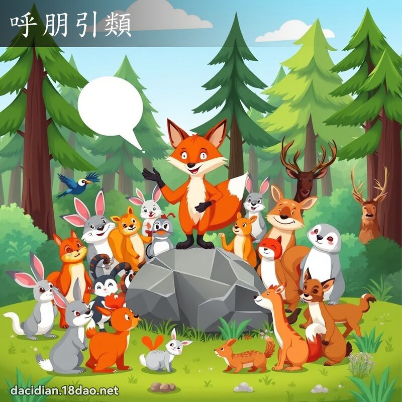 呼朋引類 - 國語大辭典配圖