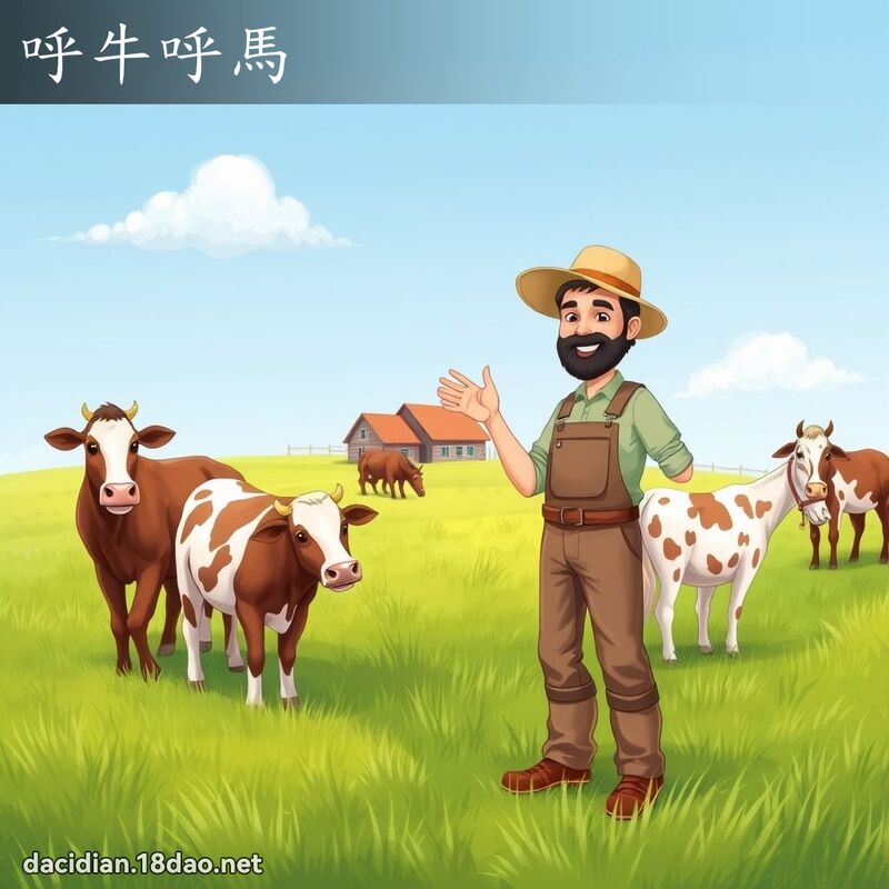 呼牛呼马 - 国语大辞典配图