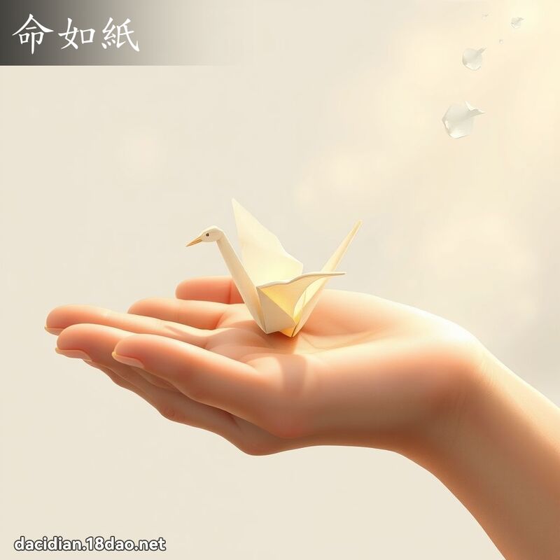 命如纸 - 国语大辞典配图