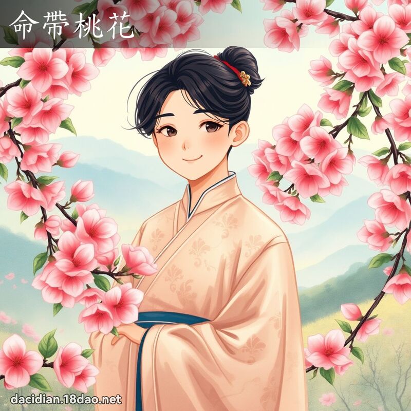 命带桃花 - 国语大辞典配图