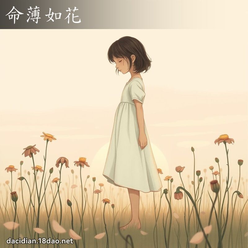命薄如花 - 国语大辞典配图