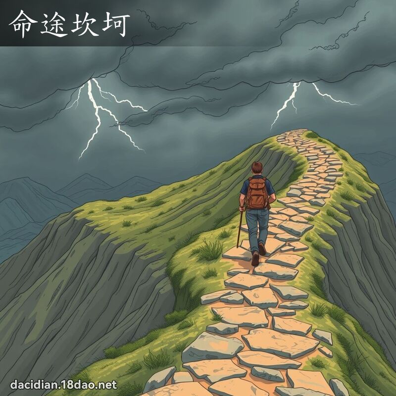 命途坎坷 - 國語大辭典配圖