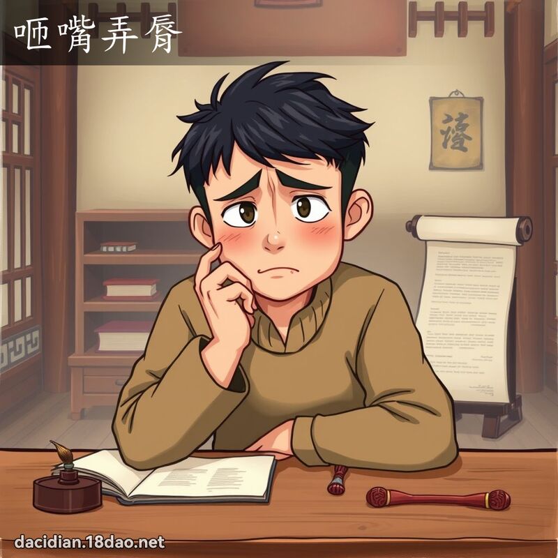 咂嘴弄脣 - 國語大辭典配圖