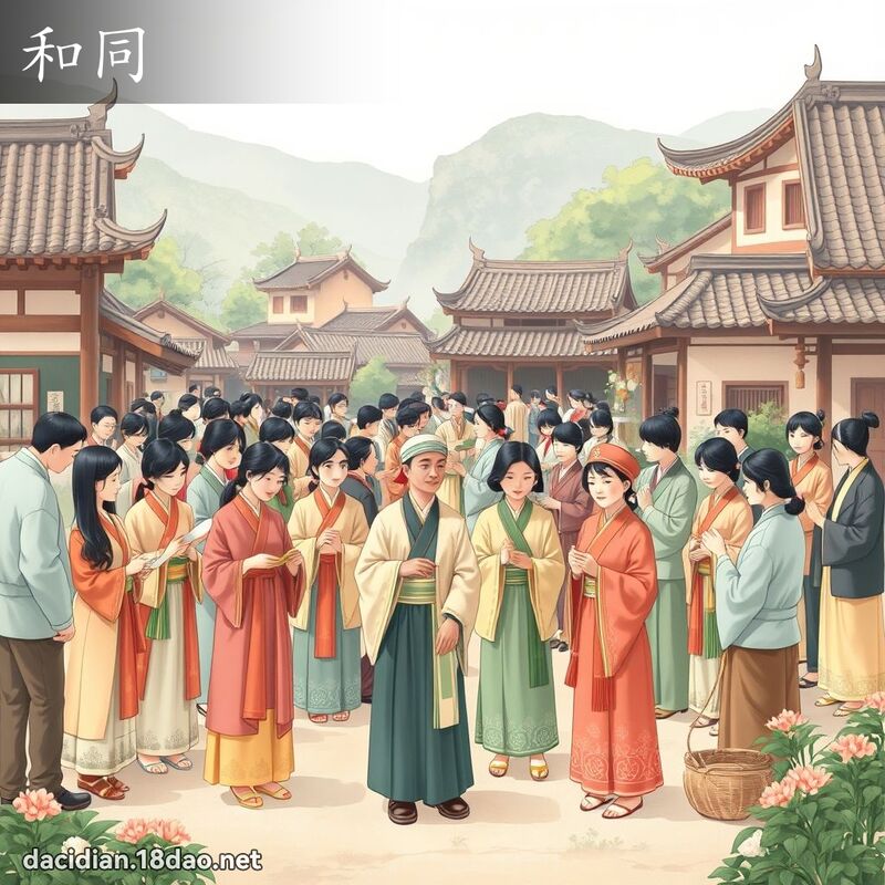 和同 - 国语大辞典配图