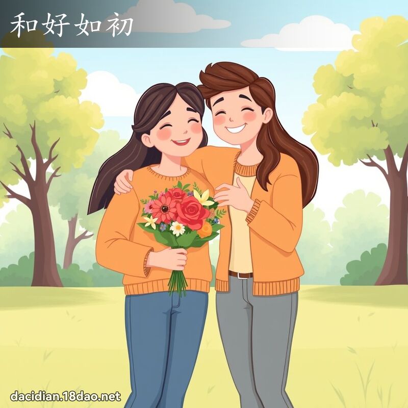 和好如初 - 国语大辞典配图