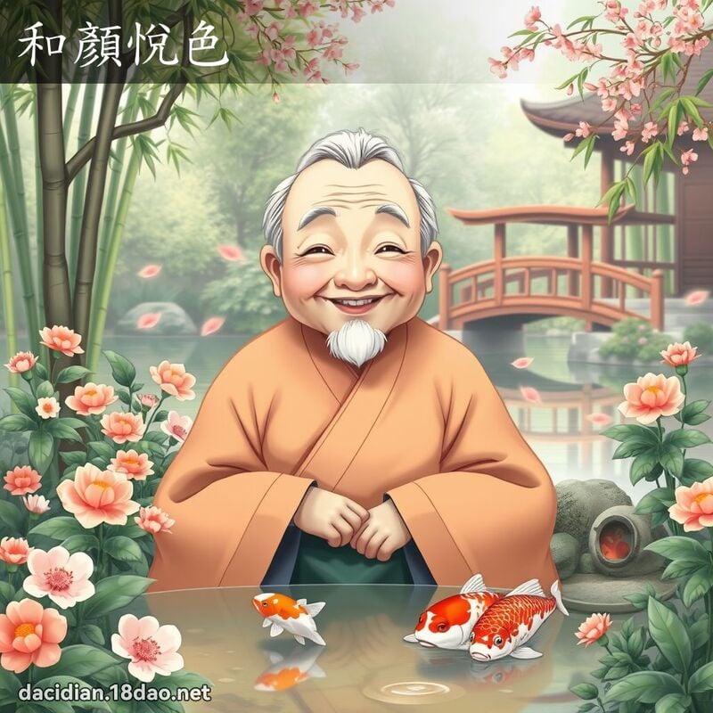 和顏悦色 - 国语大辞典配图