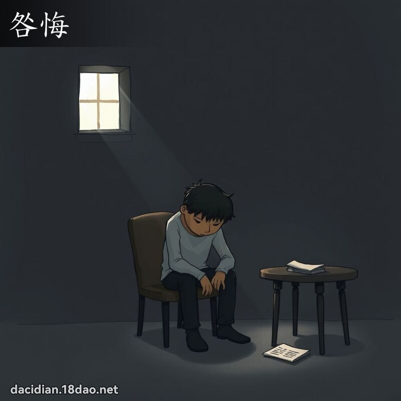 咎悔 - 国语大辞典配图