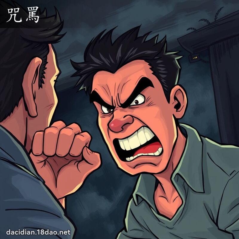 咒罵 - 國語大辭典配圖