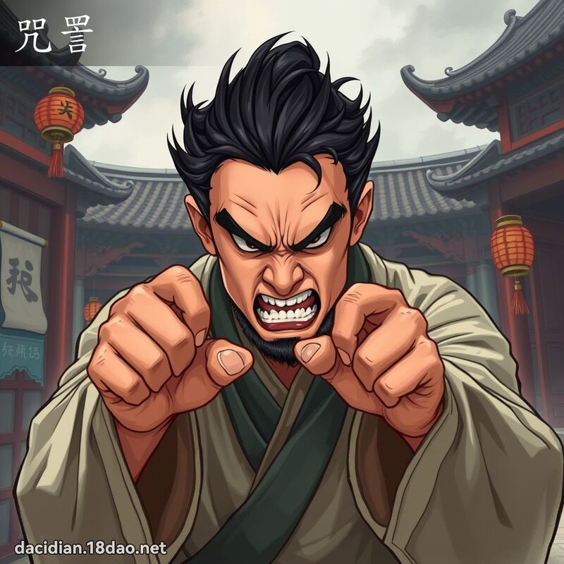 咒詈 - 国语大辞典配图