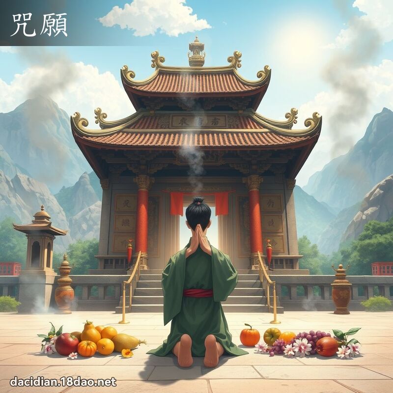 咒願 - 國語大辭典配圖