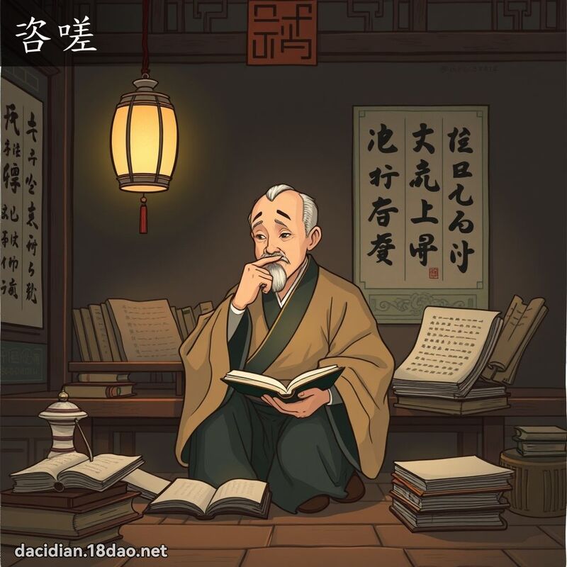 咨嗟 - 國語大辭典配圖