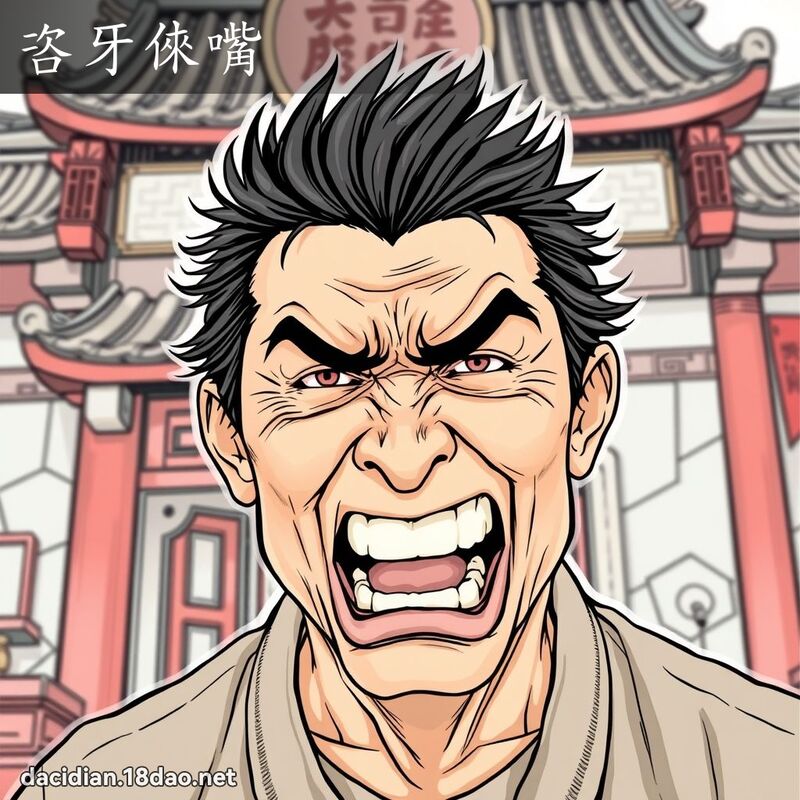 咨牙倈嘴 - 国语大辞典配图