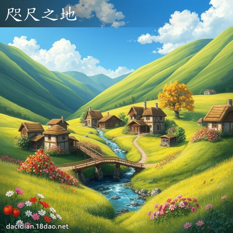 咫尺之地 - 國語大辭典配圖