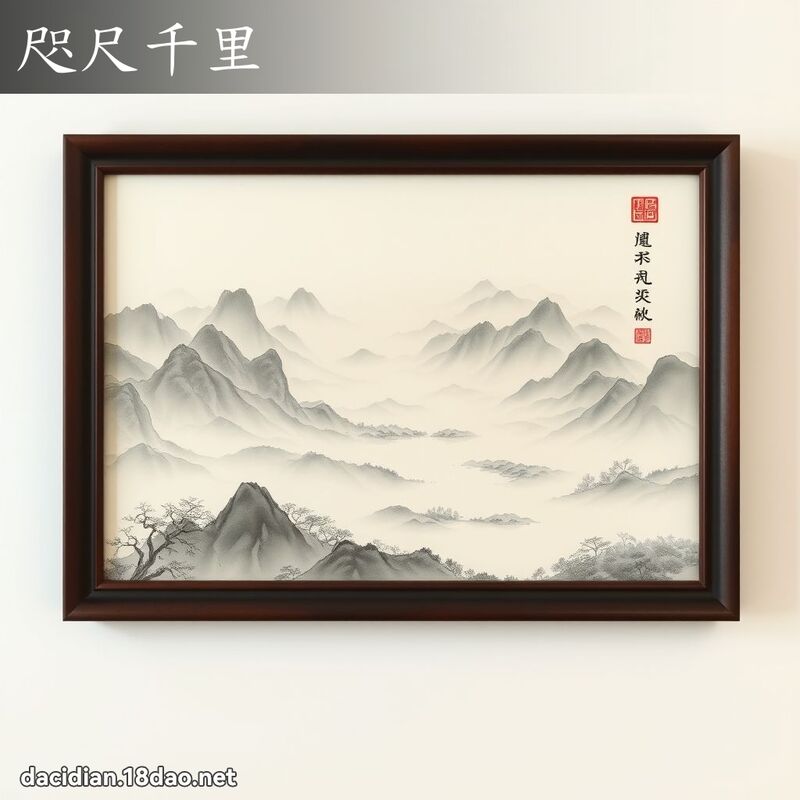 咫尺千里 - 国语大辞典配图