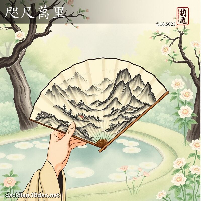 咫尺万里 - 国语大辞典配图