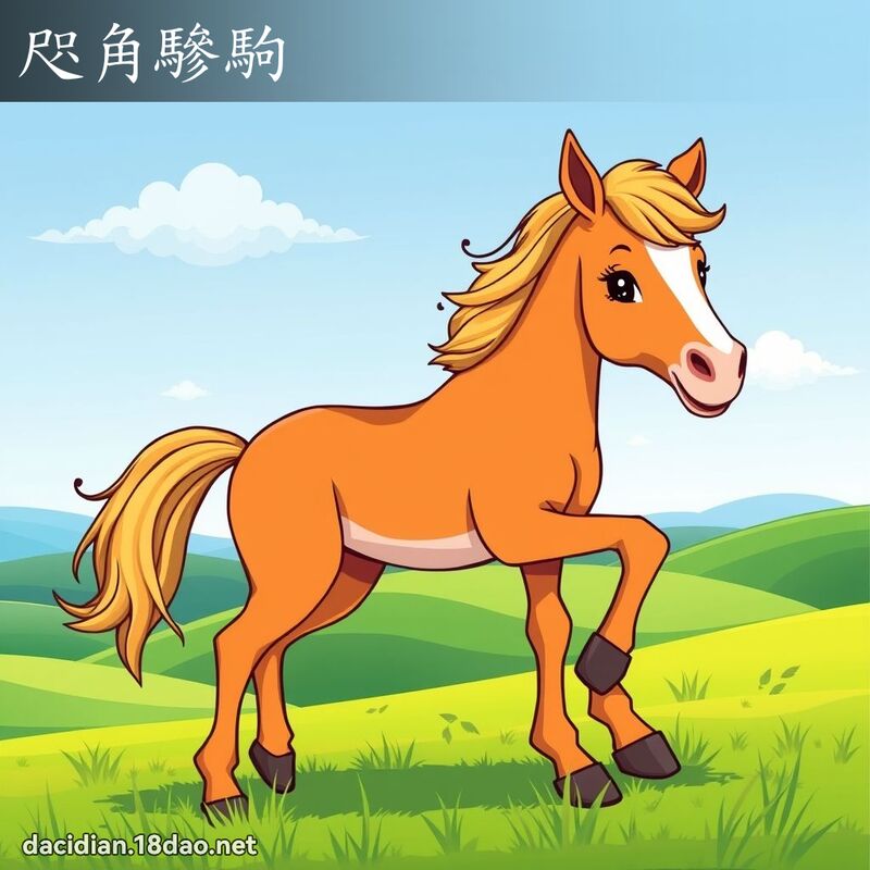 咫角驂驹 - 国语大辞典配图