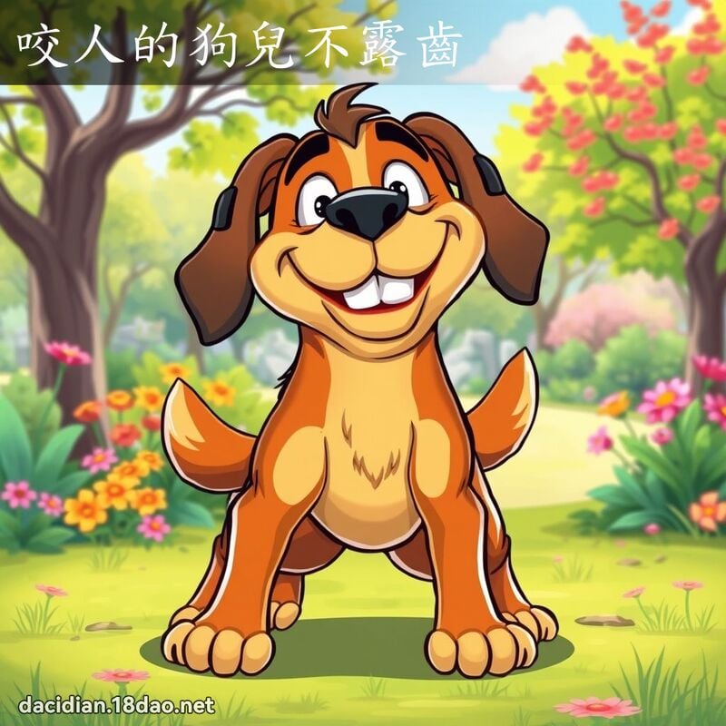 咬人的狗兒不露齒 - 國語大辭典配圖
