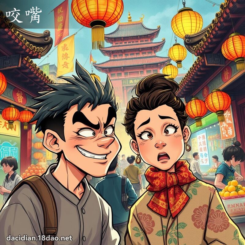 咬嘴 - 國語大辭典配圖