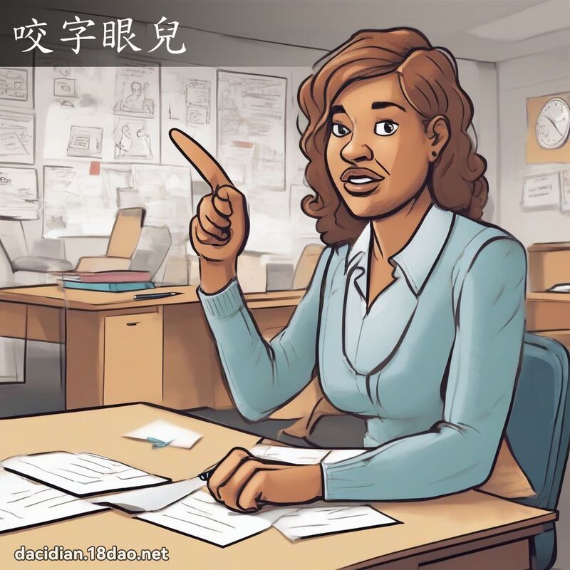 咬字眼兒 - 國語大辭典配圖