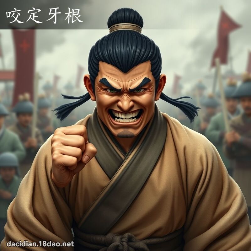 咬定牙根 - 國語大辭典配圖