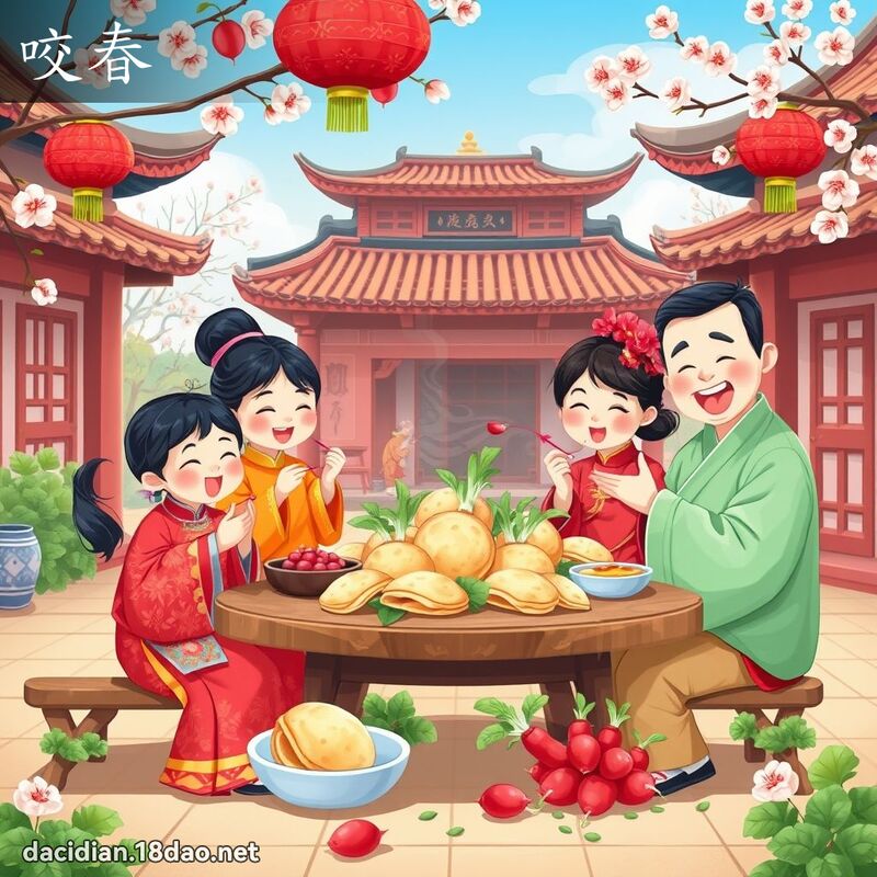 咬春 - 国语大辞典配图