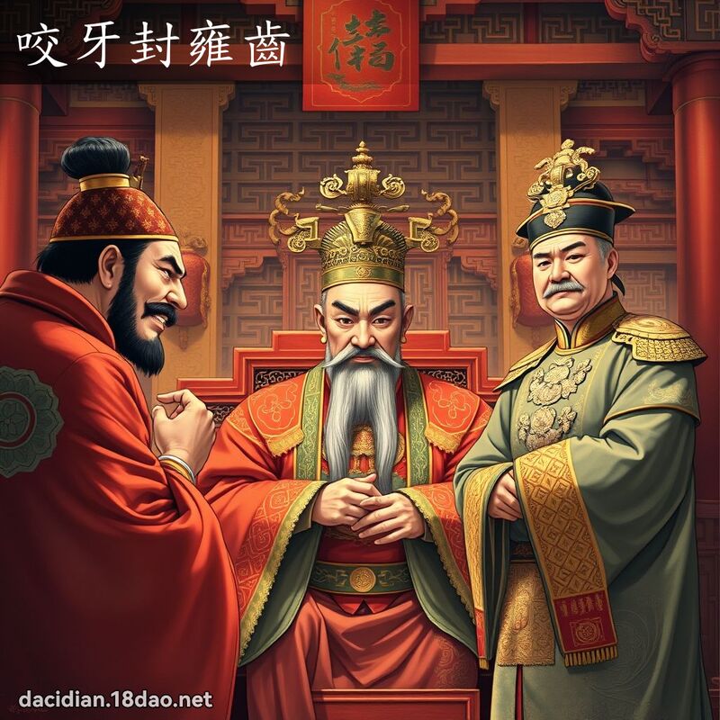 咬牙封雍齿 - 国语大辞典配图