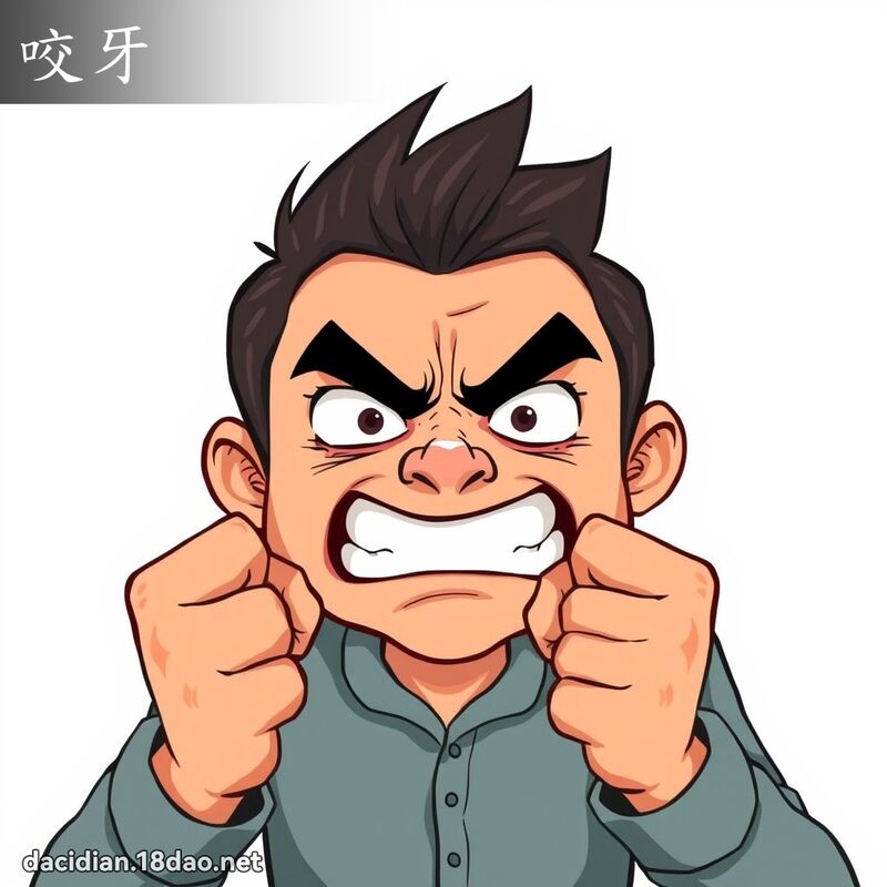 咬牙 - 国语大辞典配图