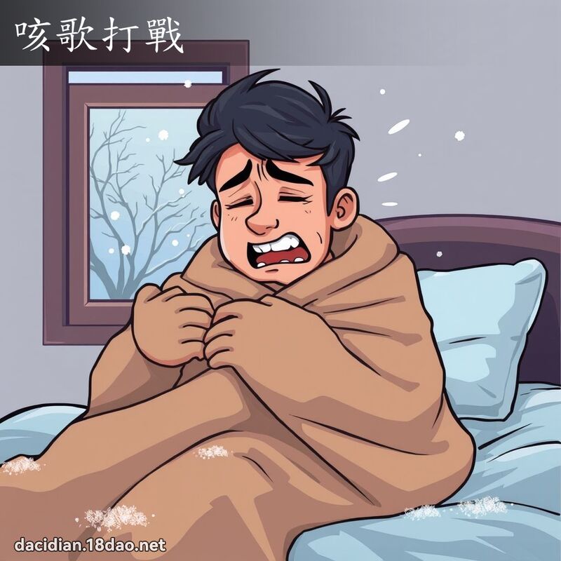 咳歌打戰 - 國語大辭典配圖