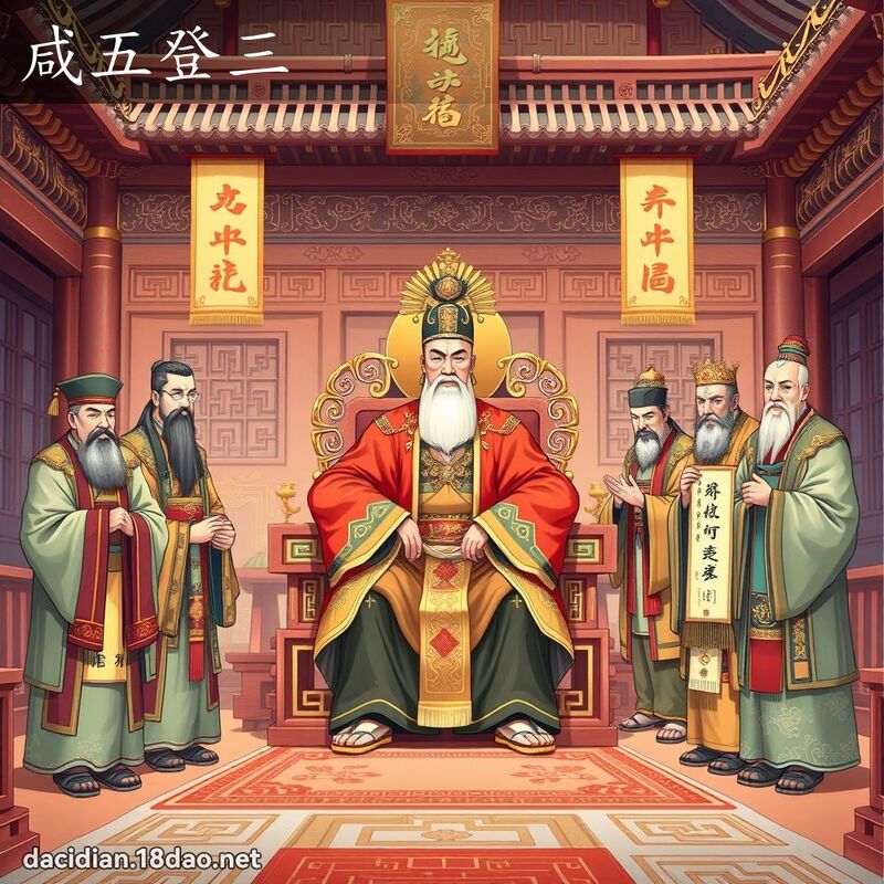 咸五登三 - 國語大辭典配圖