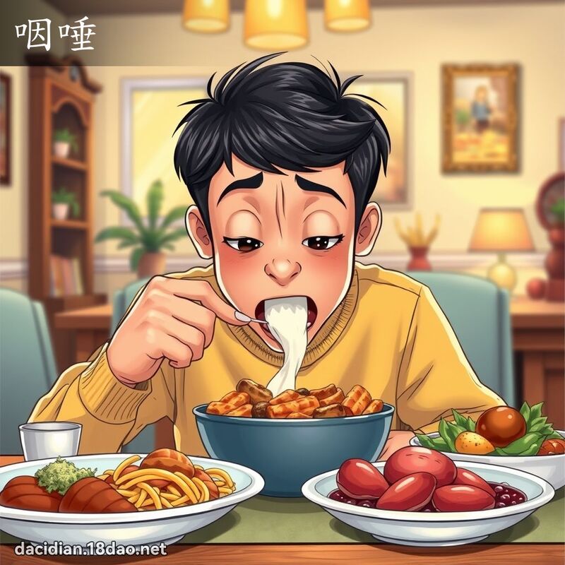 咽唾 - 国语大辞典配图