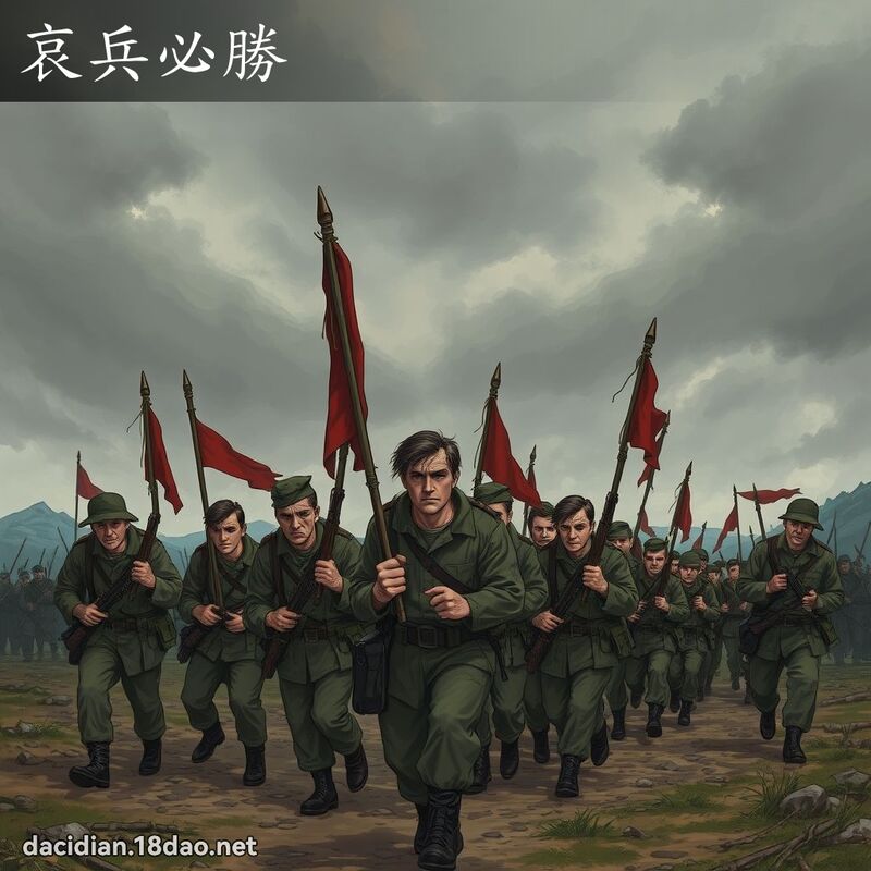 哀兵必勝 - 國語大辭典配圖