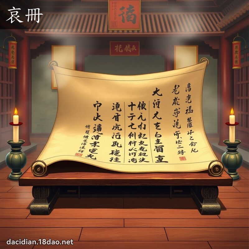 哀册 - 国语大辞典配图