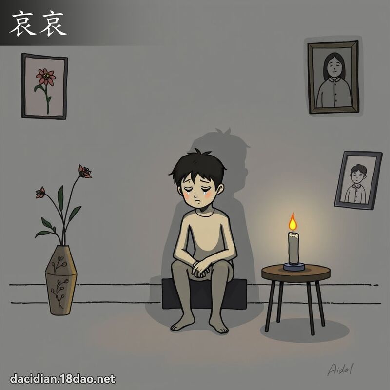 哀哀 - 国语大辞典配图
