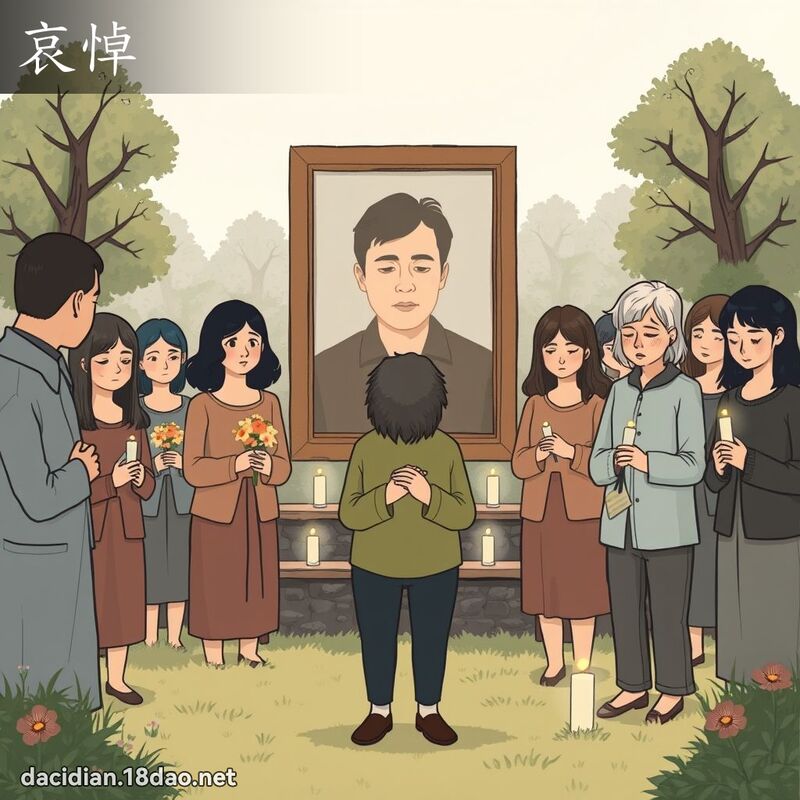 哀悼 - 國語大辭典配圖