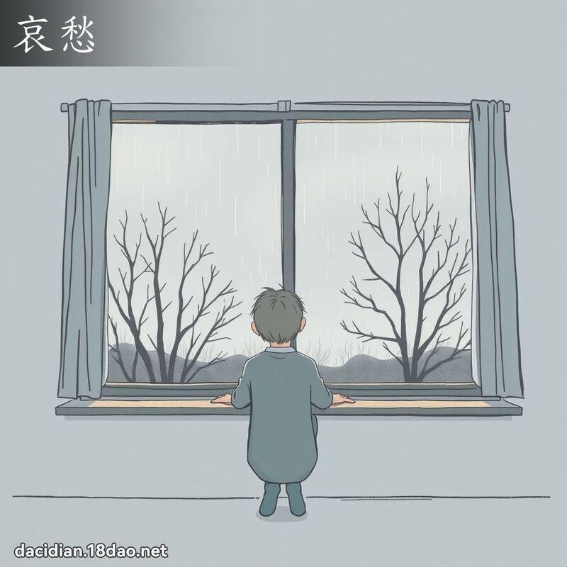 哀愁 - 國語大辭典配圖