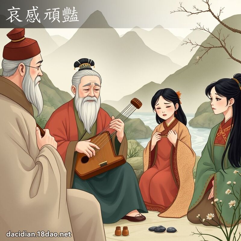 哀感頑豔 - 國語大辭典配圖