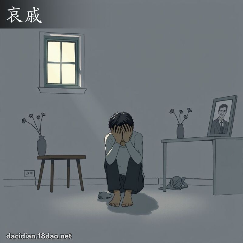 哀戚 - 国语大辞典配图