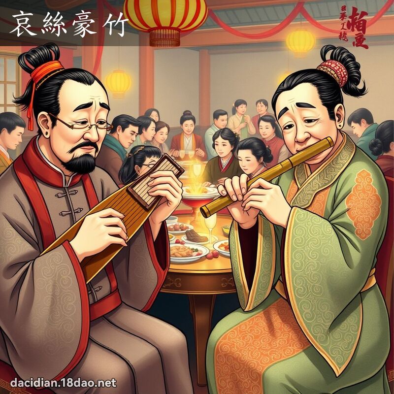 哀丝豪竹 - 国语大辞典配图
