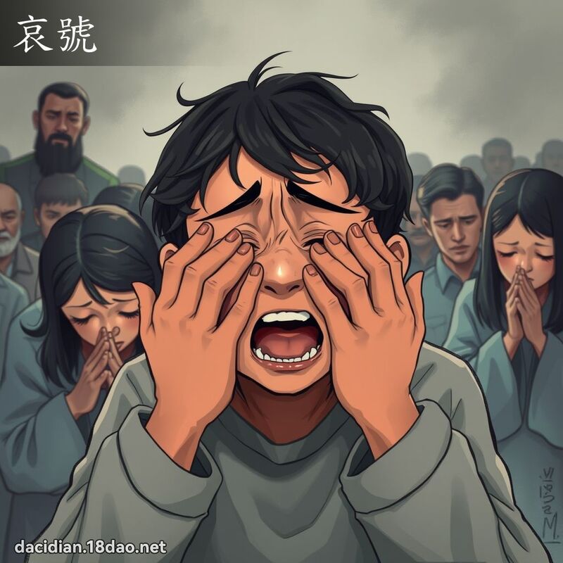 哀號 - 國語大辭典配圖
