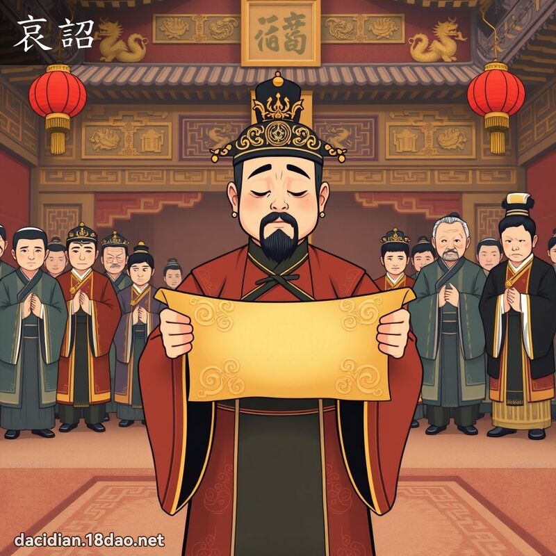 哀詔 - 國語大辭典配圖