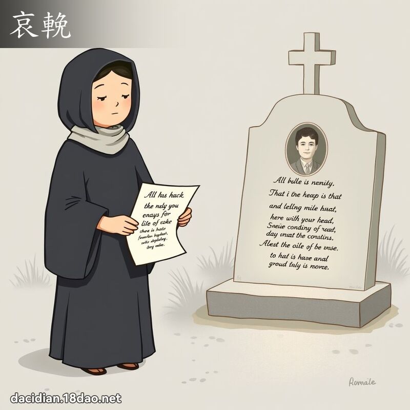 哀輓 - 国语大辞典配图