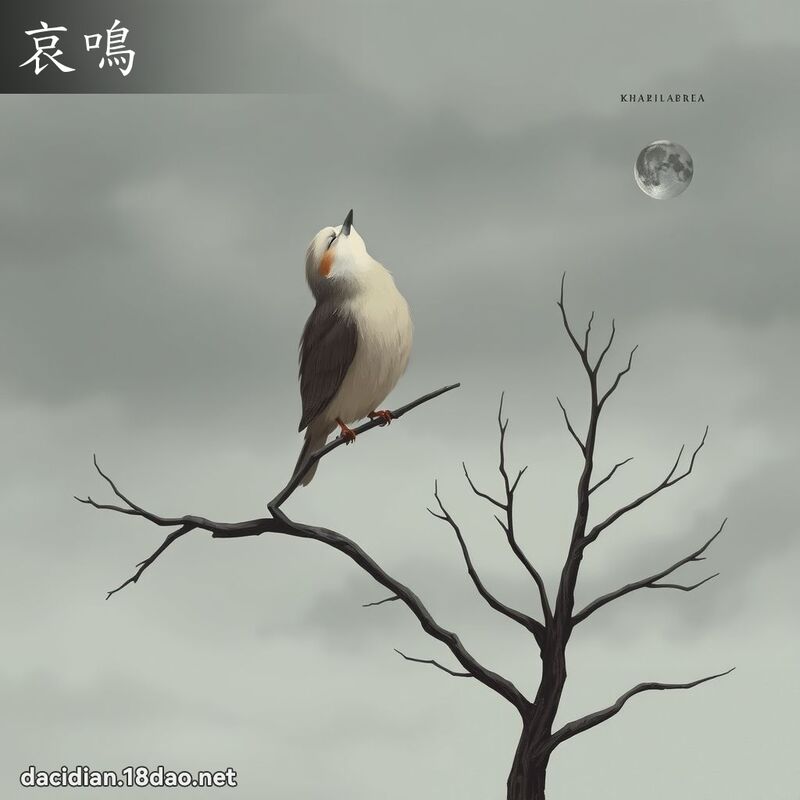 哀鸣 - 国语大辞典配图