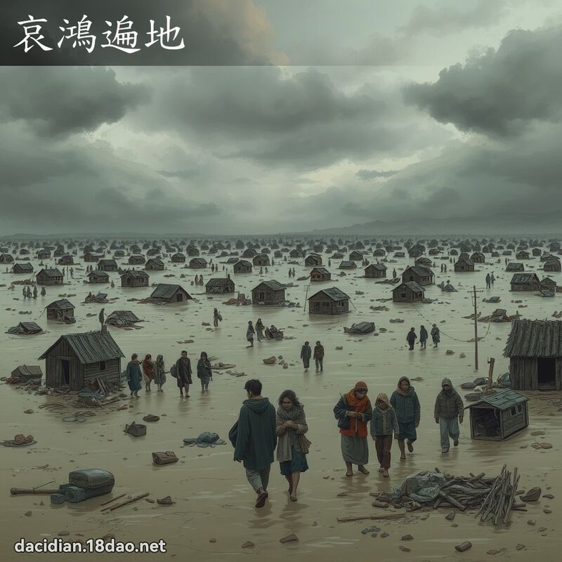 哀鴻遍地 - 國語大辭典配圖