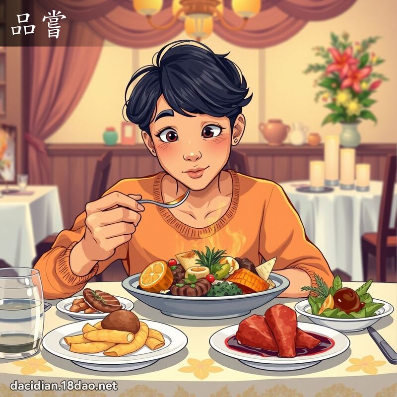 品嘗 - 國語大辭典配圖