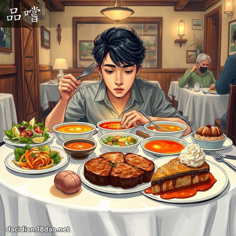 品嚐 - 国语大辞典配图