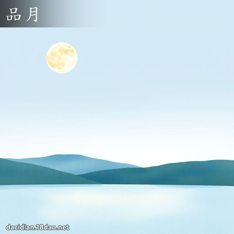 品月 - 国语大辞典配图