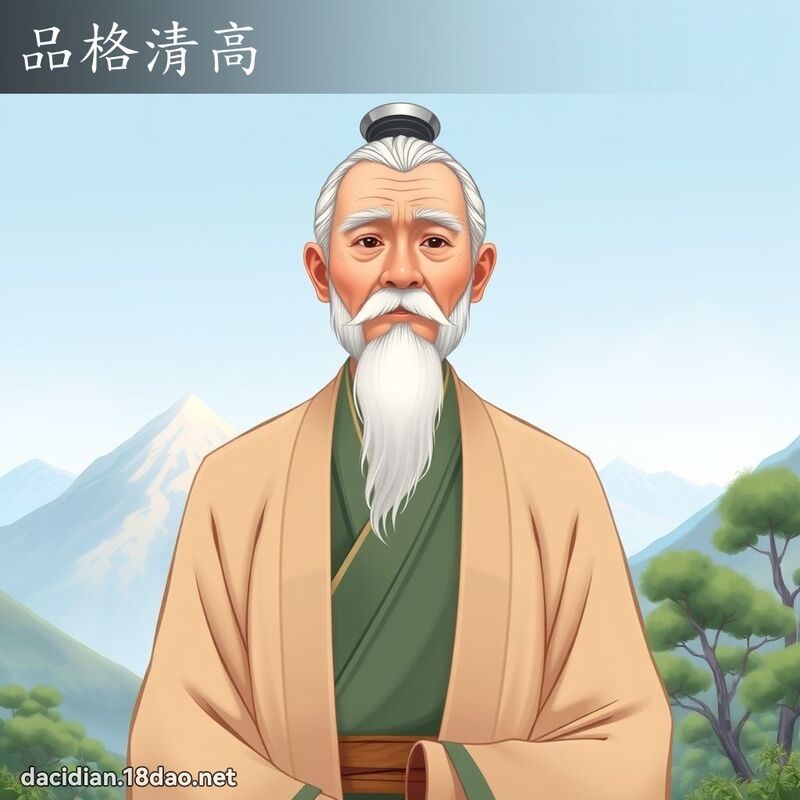 品格清高 - 国语大辞典配图